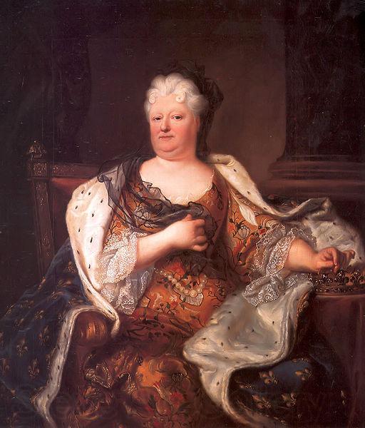 Hyacinthe Rigaud Portrait of Elisabeth Charlotte of the Palatinate (1652-1722), Duchess of Orleans Norge oil painting art